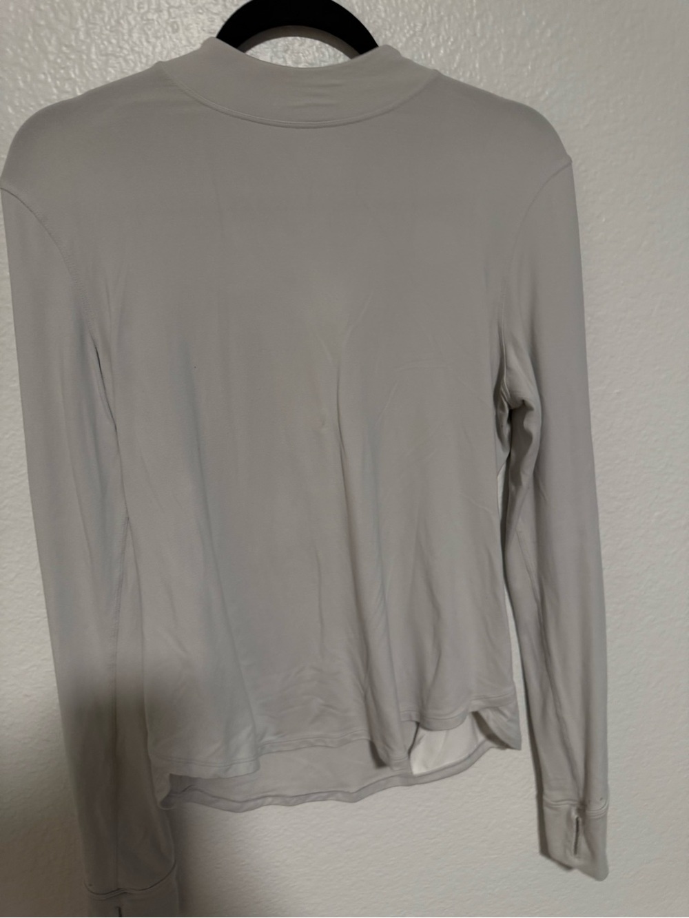 lululemon athletica Light Gray Mock Neck Long Sleeve Top